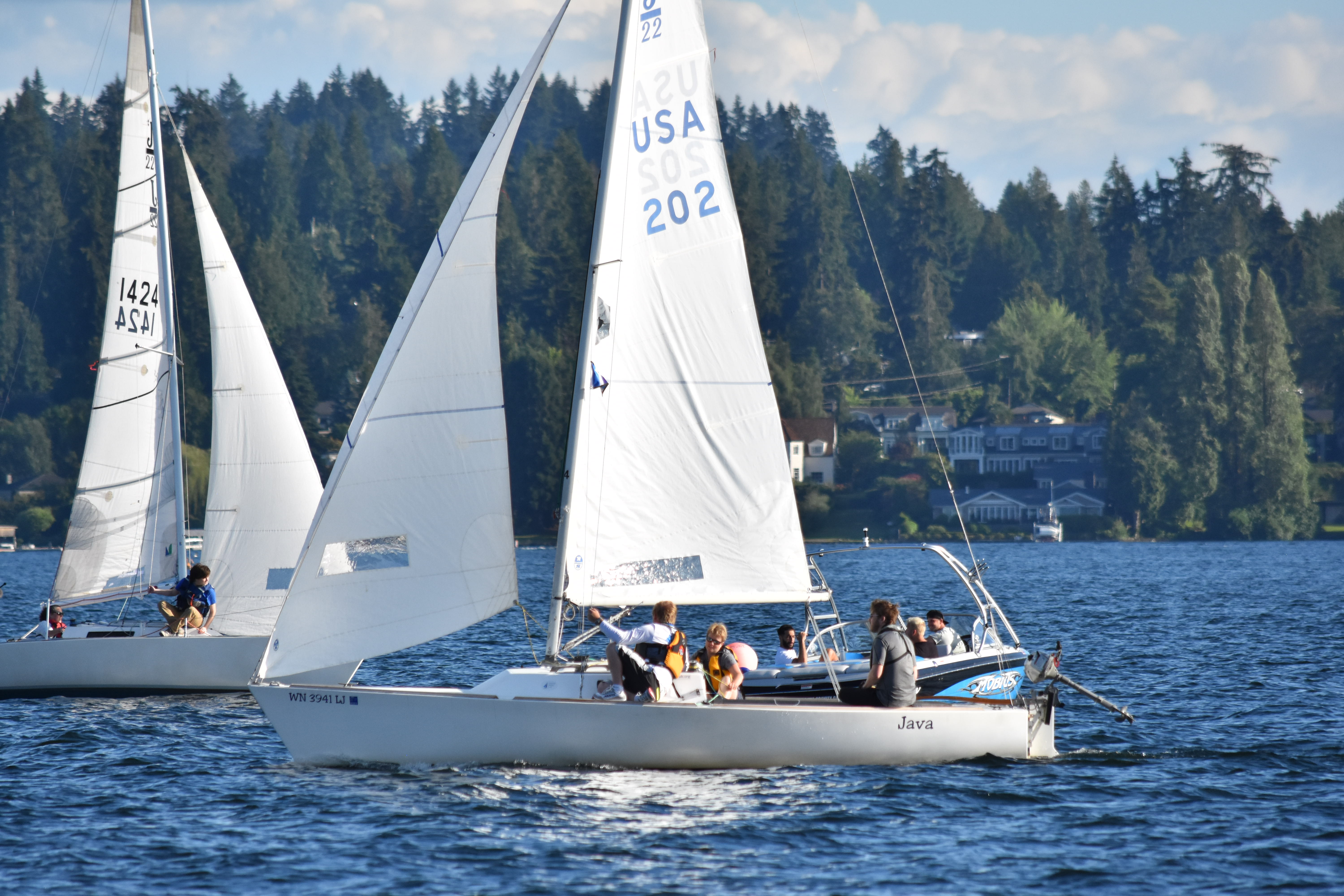J/80 sailboat "Javelin" on Lake Washington