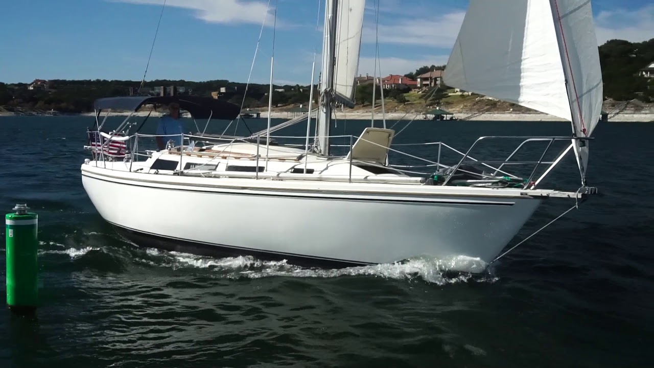 Catalina 30 sailboat docked on Lake Washington
